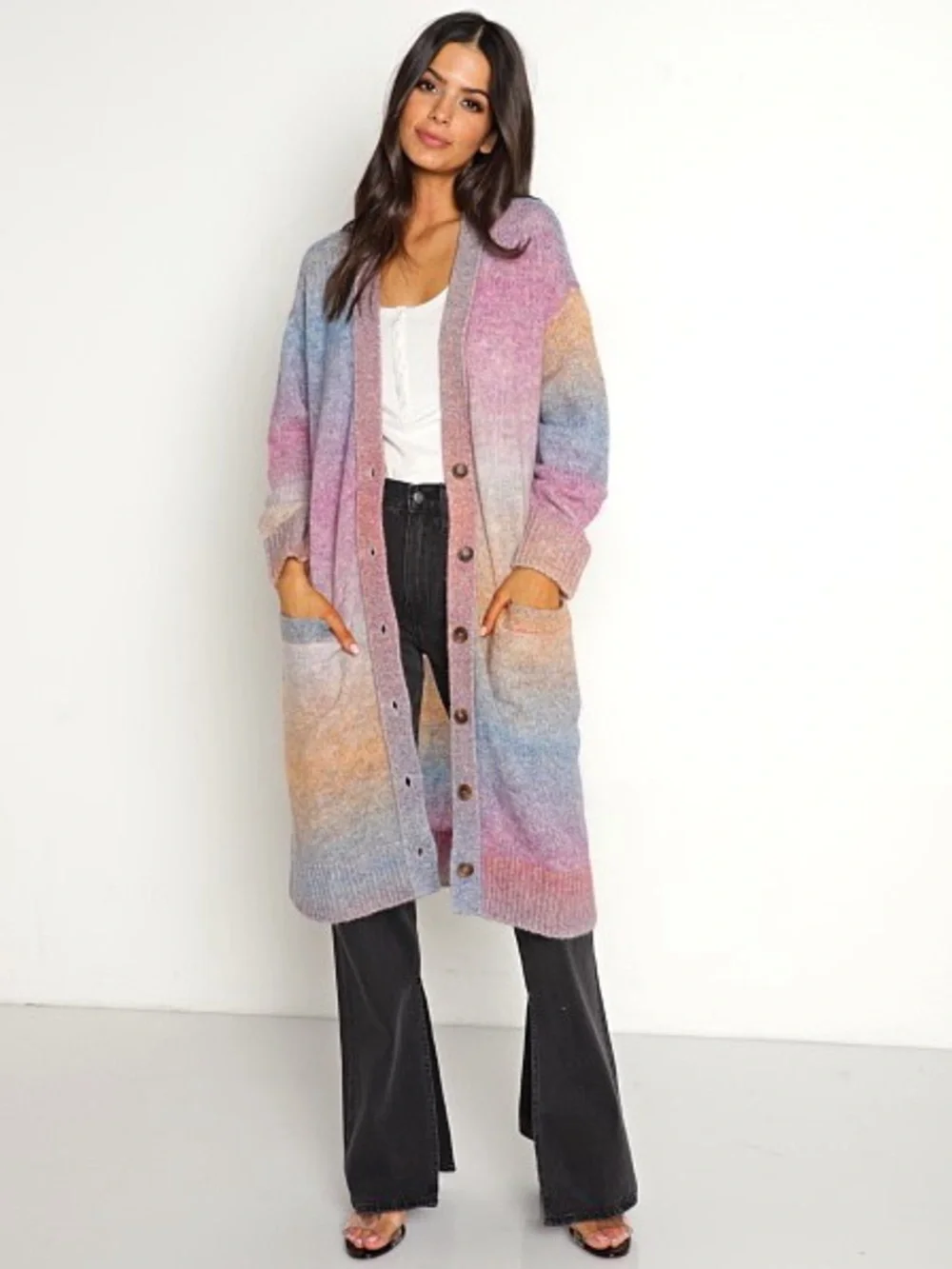 Pistola Ali Long Sleeve Cardigan Holographic Size XS